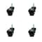 Service Caster 2 Inch Gloss Black Hooded 3/8 Inch Threaded Stem Ball Casters SCC, 4PK SCC-TS01S20-POS-GB-38-4 - alternate 1